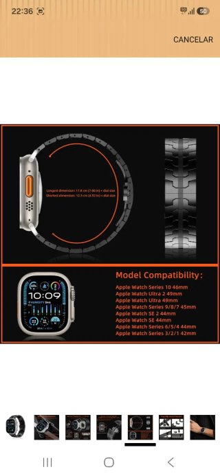 Correa Apple Watch Acero Inoxidable