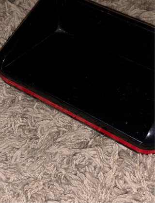Organizador de escritorio vintage negro/rojo