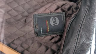 Chaqueta de cuero marrón café