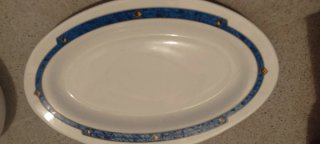 Vajilla Armonía Azul y Blanca