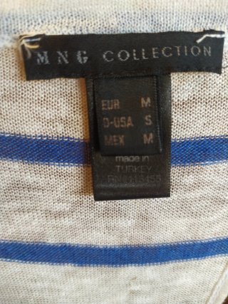 Vestito a righe blu e bianco