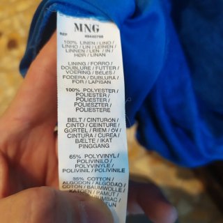 Vestito a righe blu e bianco