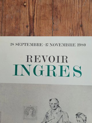 Cartel Exposición Ingres París 1980