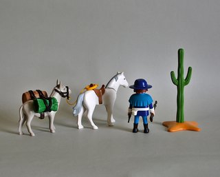Playmobil Capitán Nordista  De La Unión Con Burro.