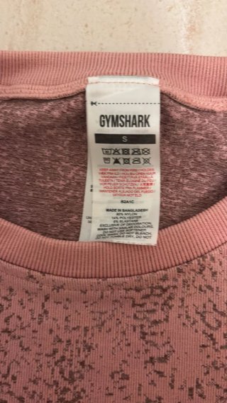 Camiseta Gymshark Rosa Crop Top