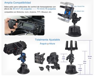 NUEVO! (36€) Soporte Ventosa Radio CB/Radioafición