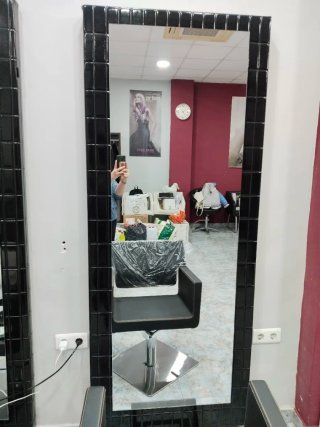Conjunto sillón de tocador  espejo y lavacabezas