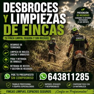 DESBROCES Y LIMPIEZAS URGENTES DE VERANO!!