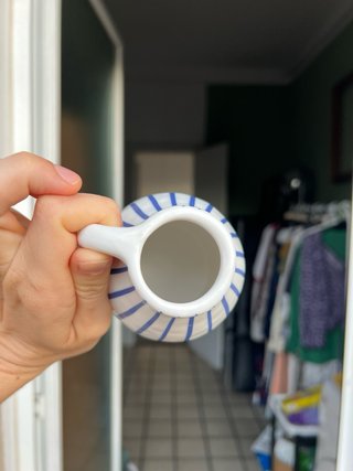Vaso Ikea righe blu e bianche