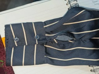 Camicia in seta a righe da donna