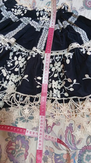 ANTICA SARTORIA Vestito Nero Pizzo Bianco
