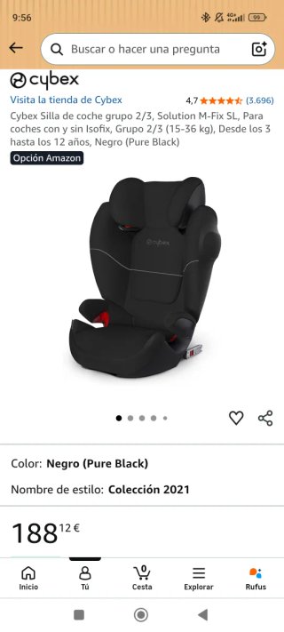 Silla de coche Cybex Solution M-Fix SL