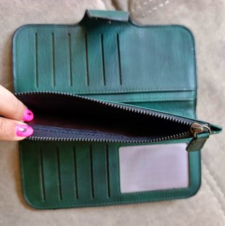 Billetera grande mujer verde