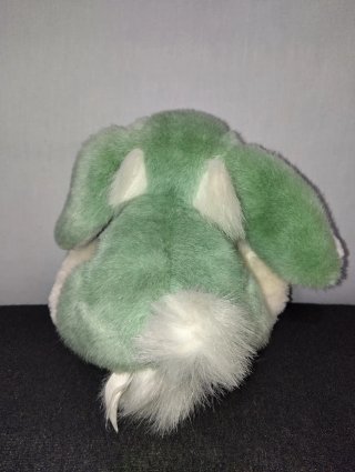 Coniglietto peluche verde e bianco