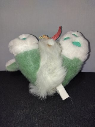Coniglietto peluche verde e bianco