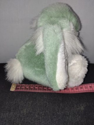 Coniglietto peluche verde e bianco