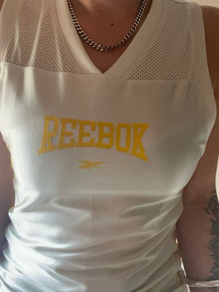 Vestito sportivo Reebok donna bianco e oro