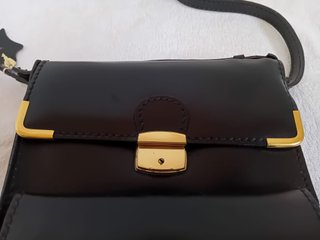 BOLSO BANDOLERA CUERO NEGRO