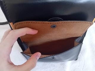 BOLSO BANDOLERA CUERO NEGRO
