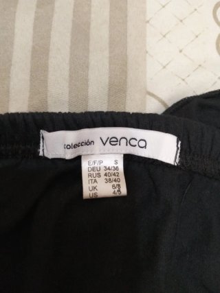 Vestido de Venca Negro Talla S