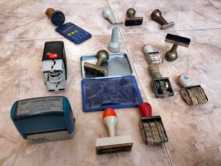 Lote de Sellos de Caucho Variados
