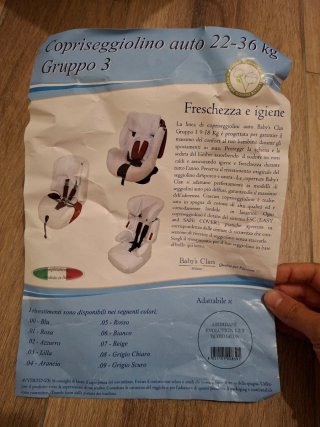 Copriseggiolino auto Prenatal rosso