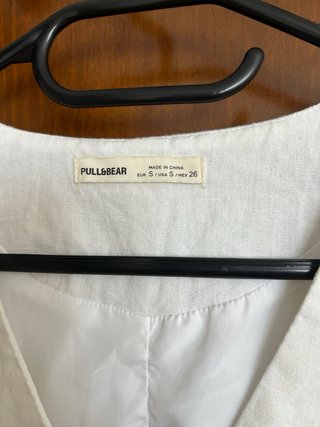 Chaleco Pull&Bear Blanco Talla S