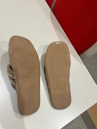 Sandalias Zara Beige Trenzadas