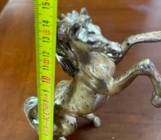 Scultura cavallo argento