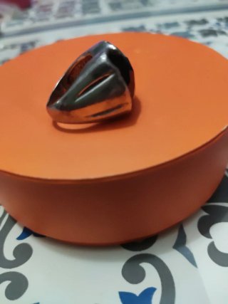 Anillo Tous Negro y Plateado
