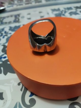 Anillo Tous Negro y Plateado
