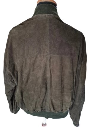Giacca Burberry Pelle verde oliva. Taglia L.