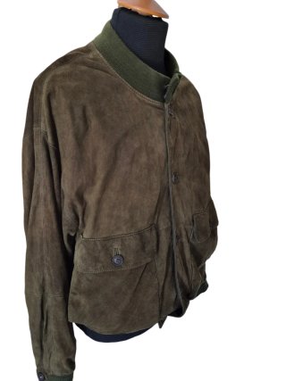 Giacca Burberry Pelle verde oliva. Taglia L.