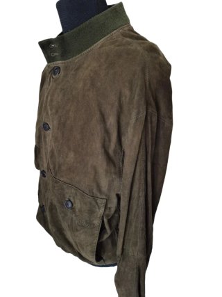 Giacca Burberry Pelle verde oliva. Taglia L.