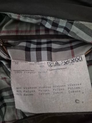 Giacca Burberry Pelle verde oliva. Taglia L.