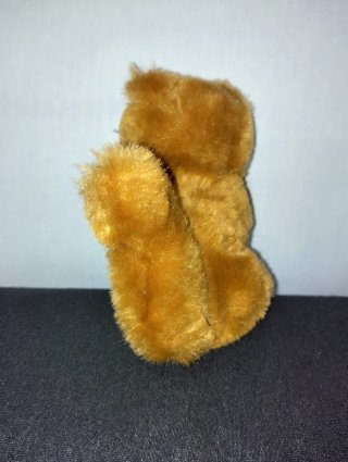 Peluche Gatto Marrone con Fiocco Rosso