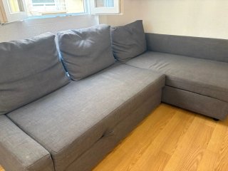 Sofá Chaiselongue Gris Tela