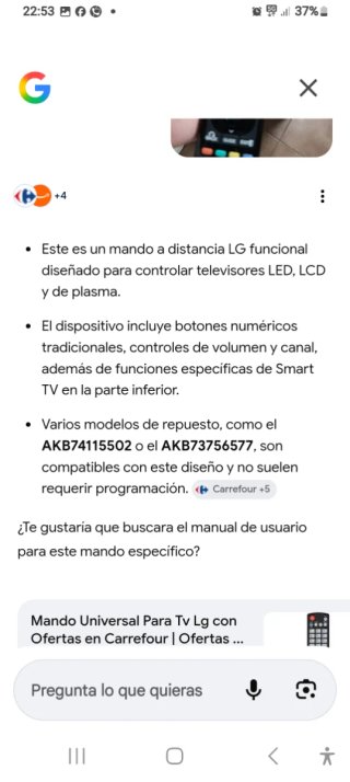 Mando a distancia LG