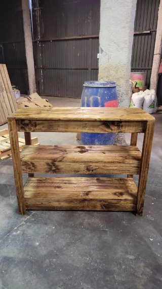 Consola Baño Madera Reciclada Roble