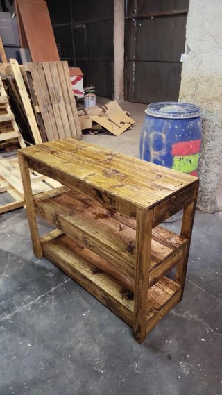Consola Baño Madera Reciclada Roble