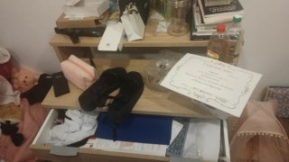 Escritorio plegable con cajón