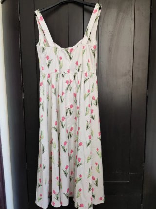 Abito SHEIN midi fiori rosa