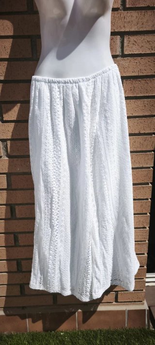 Pantalón Ibicenco Blanco Encaje