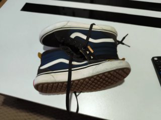 Zapatillas Vans Altas , marrón y dorado