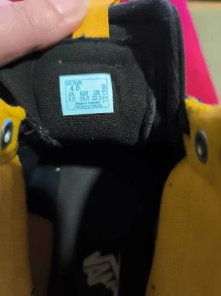 Zapatillas Vans Altas , marrón y dorado