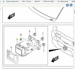 Soporte Radar Suzuki S-Cross
