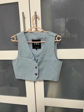 Conjunto Zara Chaleco y Pantalón Azul