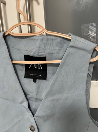 Conjunto Zara Chaleco y Pantalón Azul