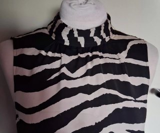 Vestito donna smanicato fantasia zebra