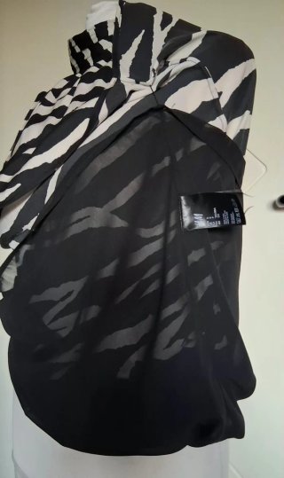 Vestito donna smanicato fantasia zebra